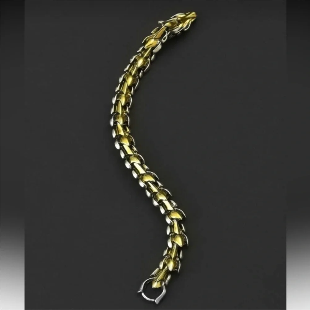 Obsidian Men Dragon Chain Bracelet